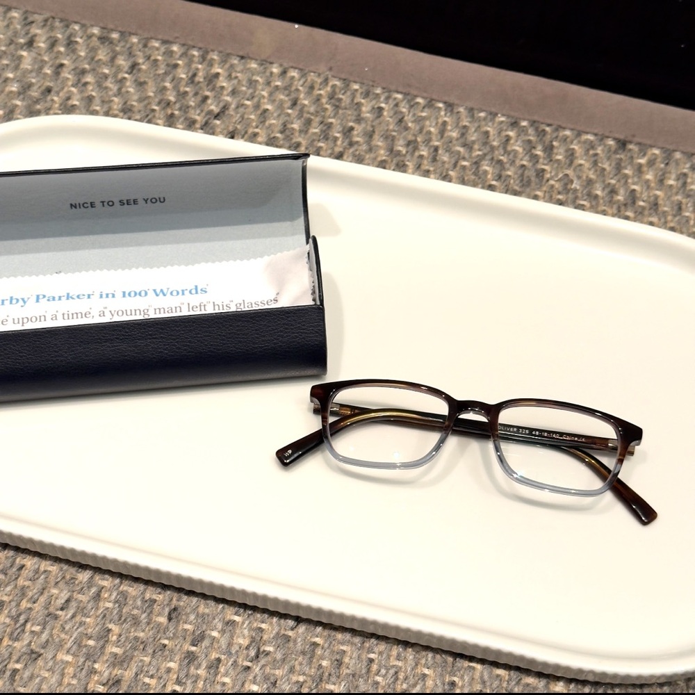 Warby Parker - Oliver Eastern Bluebird Fade Eyeglasses & Case - Picture 4 of 11